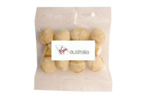 Picture of Dry Roasted Unsalted Macadamias in 50g Bag