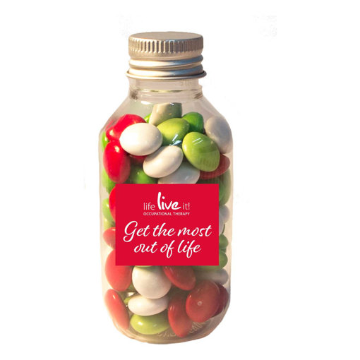 Picture of No Neck jar with Christmas Choc with logo sticker