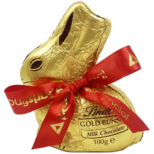 Picture of 100g Lindt Bunny with Branded Ribbon