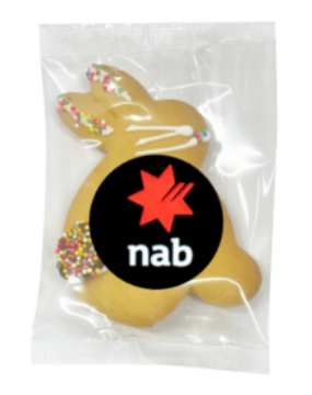 Picture of Large Gingerbread Bunny with Printed Label